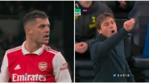 Jo vetëm me lojtarët dhe tifozët e Tottenhamit, Granit Xhaka u përplas edhe me Antonio Conten