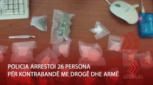 (VIDEO) Policia arrestoi 26 persona për kontrabandë me drogë dhe armë
