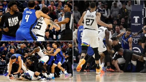 (VIDEO) Rrahje masive në ndeshjen e NBA në sfidën mes Minnesotas dhe Orlando Magic