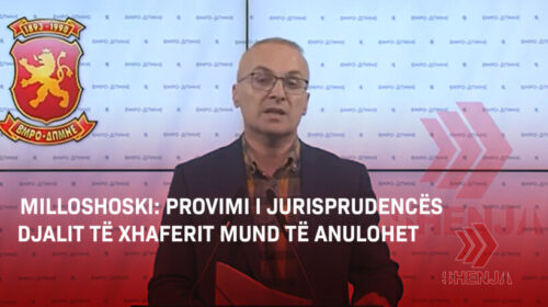 (VIDEO) Milloshoski: Provimi i jurisprudencës së djalit të Xhaferit mund të anulohet