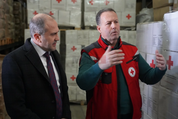 Kryqi i Kuq ka mbledhur rreth 10 milionë denarë ndihmë për të pësuarit e tërmetit në Turqi dhe Siri