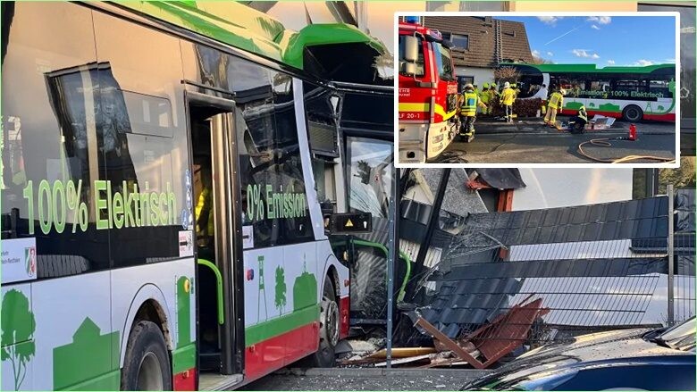 Tre të lënduar në Gjermani pasi autobusi del nga rruga, përplaset për disa automjete dhe pastaj edhe me një shtëpi