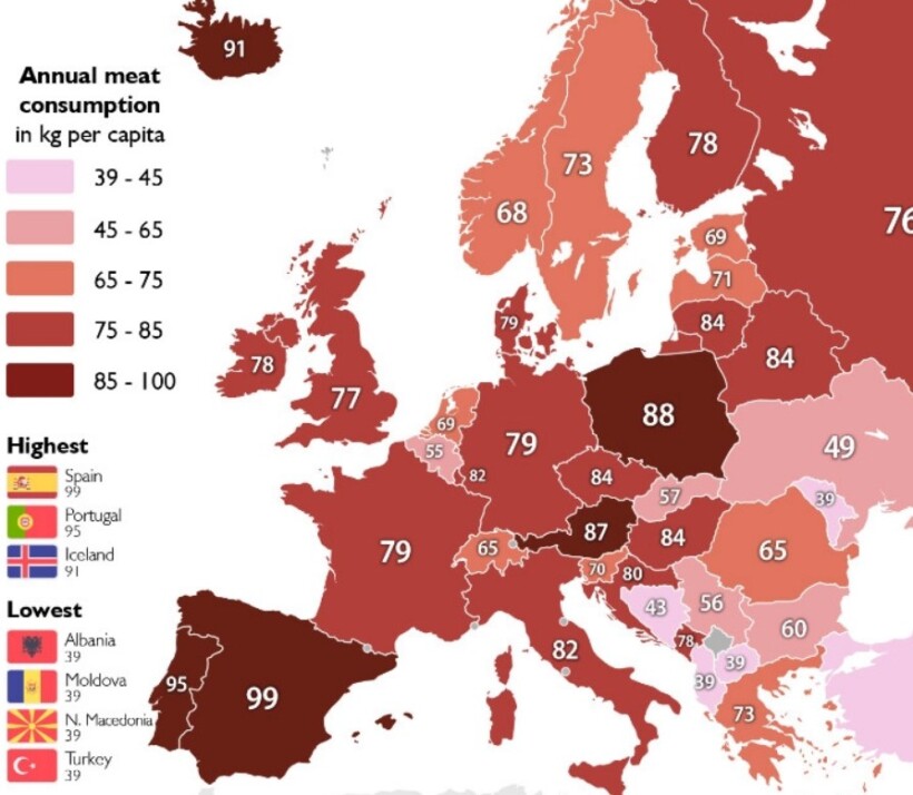 Maqedonasit, shqiptarët, turqit konsumojnë më pak mish në rajon