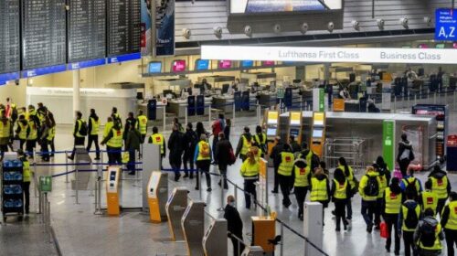 Paralizohet transporti në Gjermani, tre aeroporte të enjten në grevë 24 orëshe