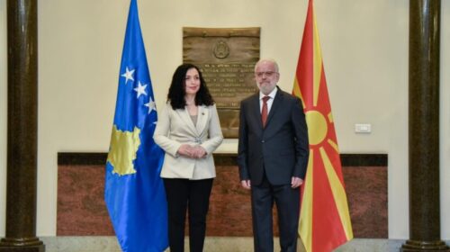 Talat Xhaferi takon presidentet e Kosovës, Vjosa Osmani: Të gatshëm të mbështesim Kosovën në rrugën drejt BE-së