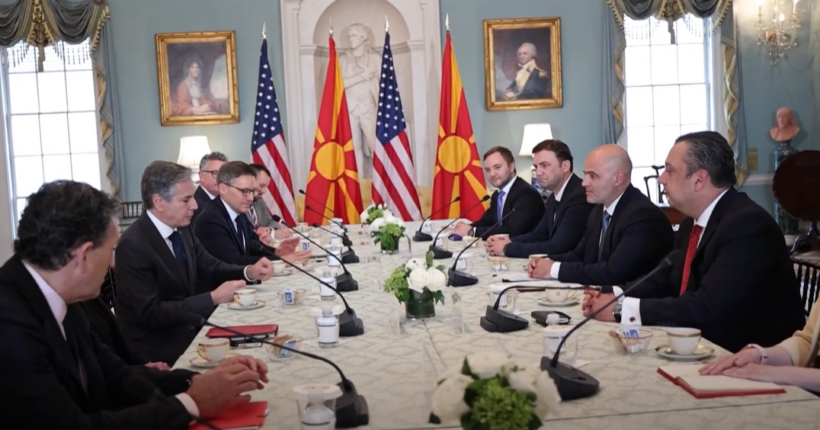 (VIDEO) Kovaçevski- Blinken: Po thellohet partneriteti strategjik mes SHBA-së dhe Maqedonisë së Veriut