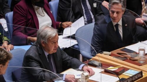 Blinken dhe Guterres diskutuan mbi tërheqjen e mundshme të Rusisë nga Marrëveshja e Korridorit të Grurit