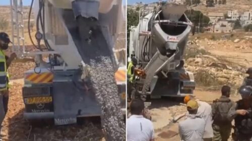 Forcat izraelite mbulojnë me beton puset dhe burimet palestineze