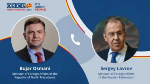 Bisedë telefonike Osmani – Lavrov: Të ndalet lufta dhe të tërhiqen forcat ruse nga Ukraina