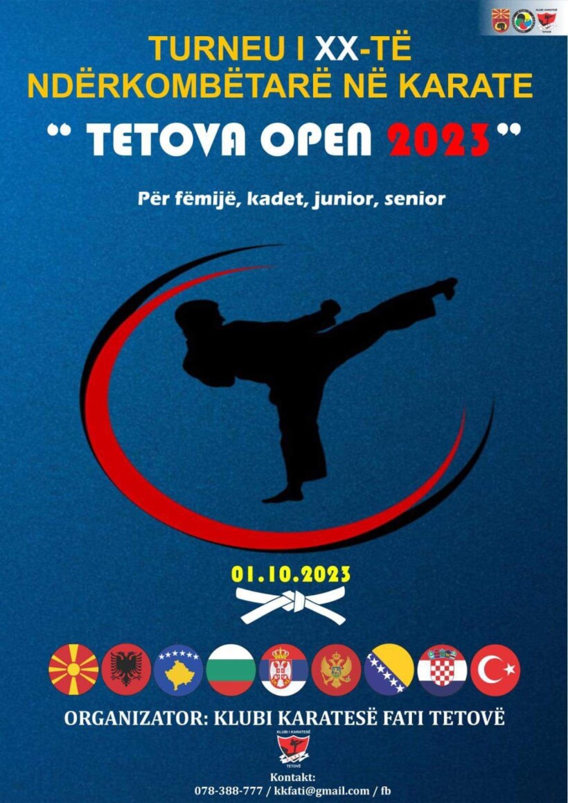 Turneu i 20-të ndërkombëtar në karate “Tetova Open 2023”