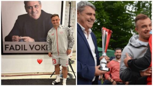 (FOTO) Dedikim për Legjendën, Shaqiri: Nder të luaja në “Fadil Vokrri”