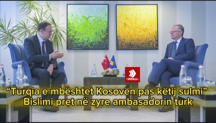 “Turqia e mbështet Kosovën pas këtij sulmi”, Bislimi pret në zyre ambasadorin turk