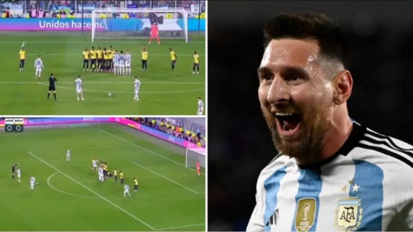 Messi me supergol nga goditja e lirë i jep fitoren Argjentinës ndaj Ekuadorit