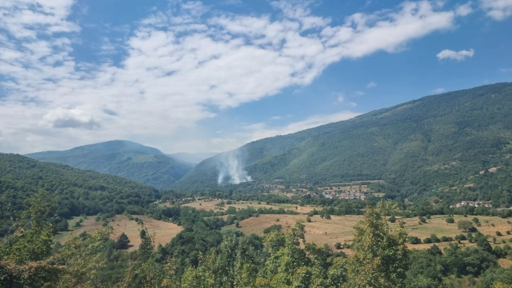 Zjarr në fshatin Reçan, Gostivar