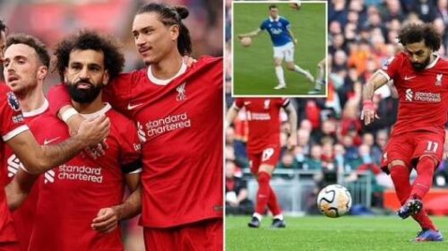 Liverpool fiton derbin e “Merseyside” ndaj Everton, Salah nderon të kuqtë