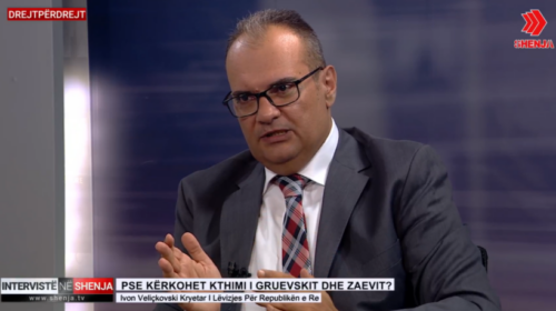 Veliçkovski: Termi një shoqëri për të gjithë u keqpërdor, marrëdhëniet ndëretnike sot i kemi të përkeqësuar