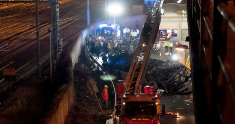 (VIDEO) Aksidenti tragjik me 21 të vdekur në Itali, del videoja e autobusit në flakë