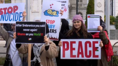 (VIDEO) Shkup, sërish protestë në mbështetje të Palestinës