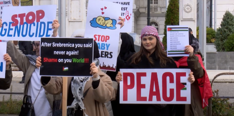 (VIDEO) Shkup, sërish protestë në mbështetje të Palestinës