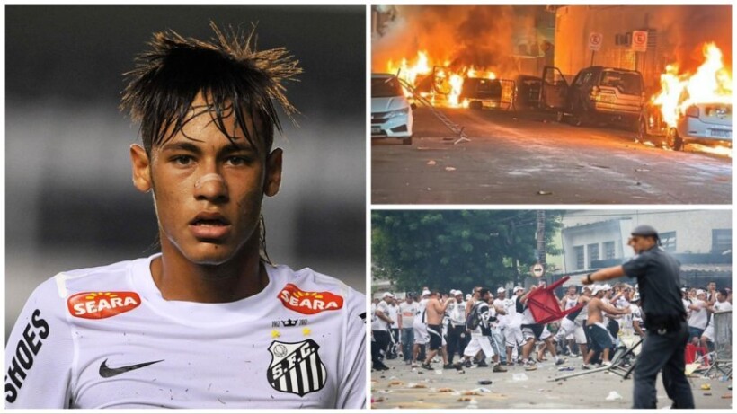 Neymar reagon pas rrëzimit të Santosit, tifozët djegin qytetin