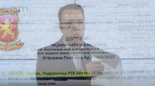 (VIDEO) VMRO: Kompania e preferuar e Qeverisë Markovski do të fitojë 63 mijë euro në ditë