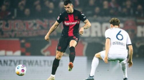 Schick shënon het-trik, Xhaka e Bayer Leverkusen nuk ndalen