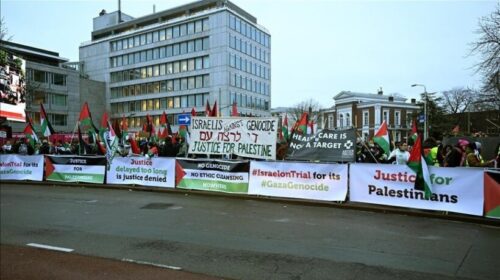 Hagë, protestuesit thirrje që t’i jepet fund “gjenocidit të Izraelit në Gaza”