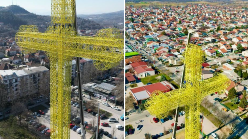 Vendoset edhe një kryq gjigant në Draçevë të Shkupit – pranë përmendores së “branitellave” të 2001-ishit