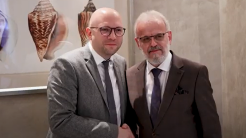 (VIDEO) Xhaferi takon emisarin gjerman, theksohet mbështetja e Gjermanisë për RMV-në
