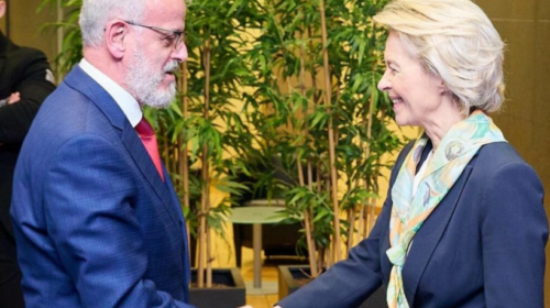 Von der Leyen pas takimit me Xhaferin: Do të vazhdojmë t’i mbështesim përpjekjet e RMV-së drejt BE-së