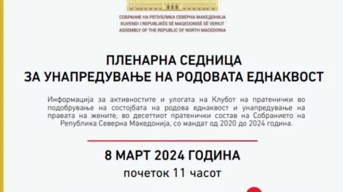Kuvendi do të diskutojë mbi rolin e gruas në përbërjen e 10-të parlamentare në seancën plenare më 8 Mars