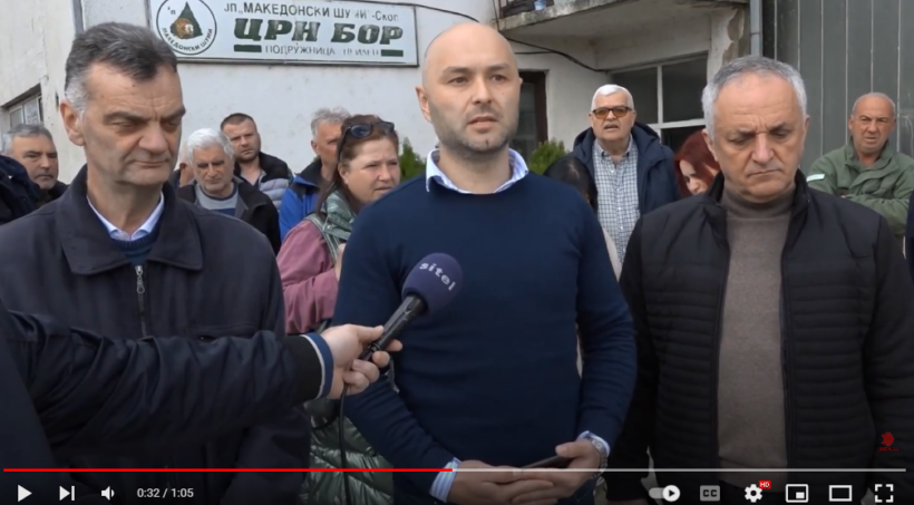 (VIDEO) Rreth dy mijë të punësuar në pyjet e Maqedonisë nisën grevën