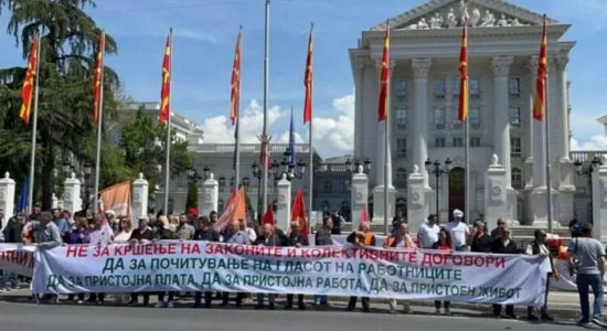 Protesta të punëtorëve më 1 maj në Maqedoninë e Veriut, kërkohet rroga minimale së paku 450 euro