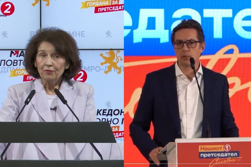 (VIDEO) Siljanovska: Jam kandidate e denjë, Pendarovski: Mos u ndikoni nga rrethi i parë!