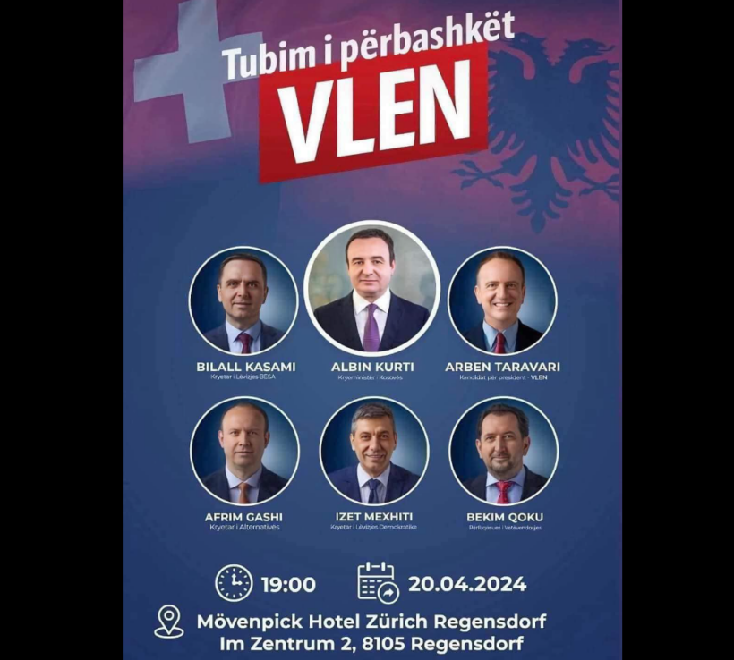 Albin Kurti tubim të përbashkët me krerët e VLEN-it në Berlin