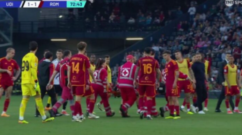 Panik dhe frikë në ndeshjen Udinese-Roma/ Ndicka humbet ndjenjat, ndeshja shtyhet!