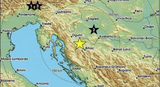 Një tërmet me fuqi prej 4.3 magnitudë godet Kroacinë