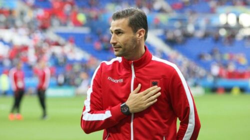 Lorik Cana në përkrahje të Kombëtares ndaj Italisë