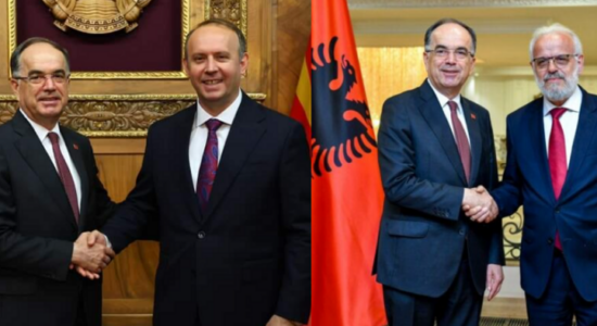 (VIDEO) Presidenti i Shqipërisë, Bajram Begaj, në takime me Gashin dhe Xhaferin në Shkup