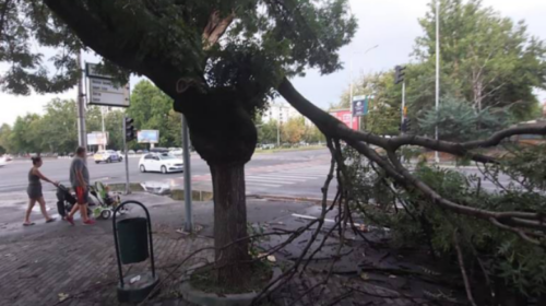 Edhe 12 orë pas stuhisë disa pjesë të Shkupit nuk kanë rrymë