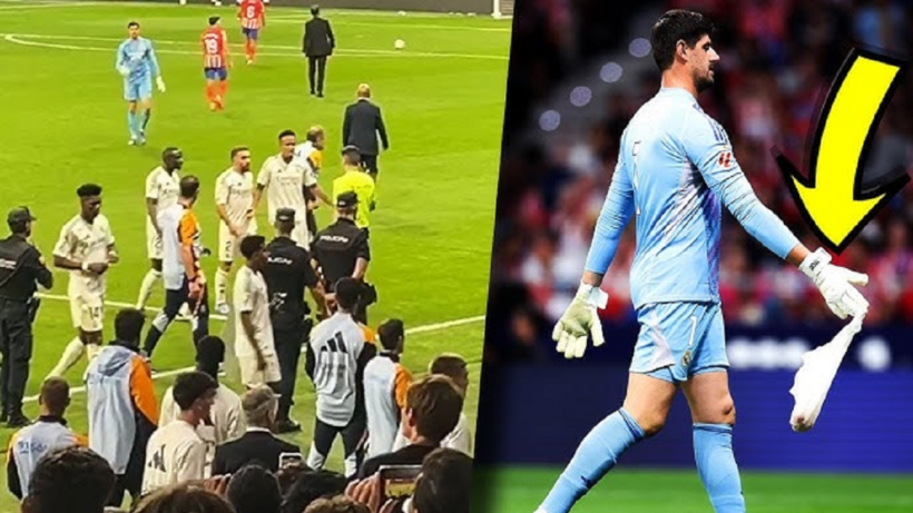 ‘Vdekje Courtois’ dhe më pas kaos total, ja si u ndërpre për 16 minuta derbi i Madridit