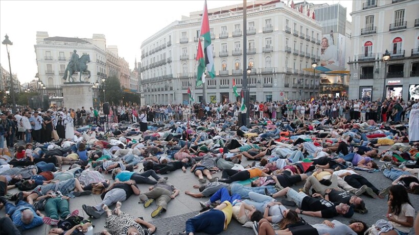 Spanjollët protestuan në Madrid në mbështetje të Palestinës