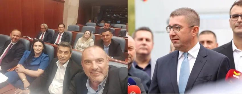 (VIDEO) Ligji i “Branitellëve” përçan koalicionin, Mickoski i thotë udha e mbarë Snopçes