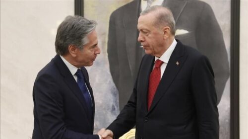 Presidenti Erdoğan pret në takim sekretarin Blinken