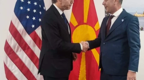 Takim Dimitrovski – Blinken: Mbështetje nga SHBA për zhbllokimin e rrugës evropiane