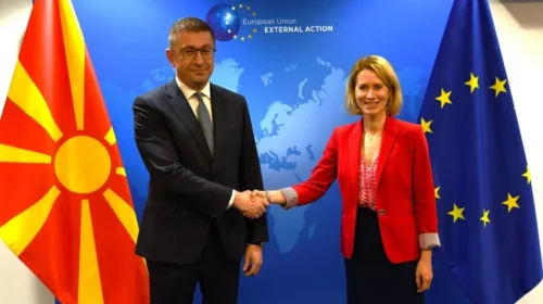 Mickoski në takim me Kallas: Maqedonia meriton të ecë përpara drejt eurointegrimeve