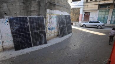Palestinë, Izrael, panele diellore, Gaza