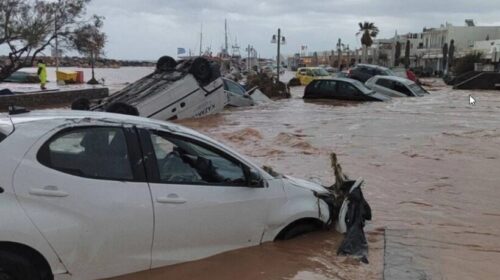 Pamje katastrofike në Mykonos dhe Paros, stuhia e fuqishme godet ishujt grekë
