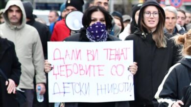 Shkup, mbahet sërish marsh protestues lidhur me zjarrin në Koçan