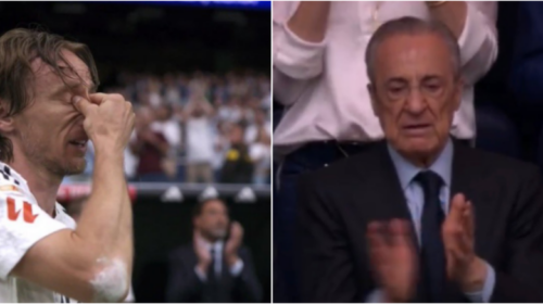 (VIDEO) Derisa Luka Modric mbante fjalimin, Florentino Perez nuk i mbanë lotët